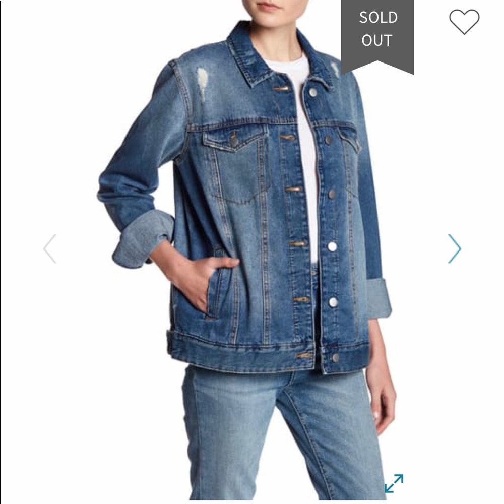 Abound Distressed Trucker Denim Jacket